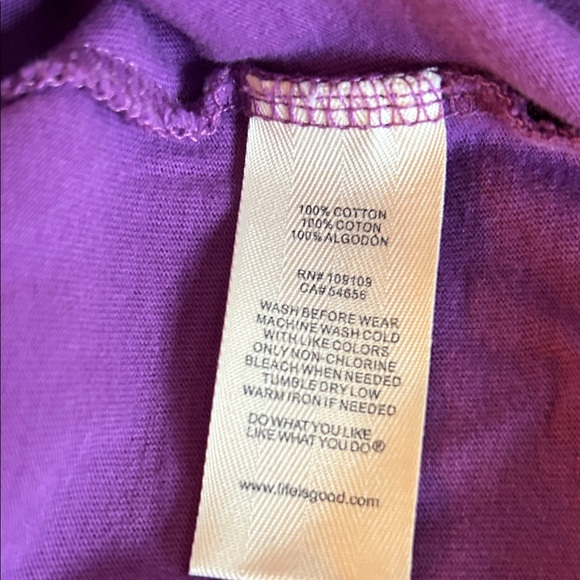 Life Is Good Purple Long Sleeve Tee - Picture 5 of 5